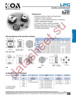 LPC10065LTED470K datasheet  